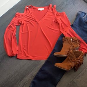 Michael Kors cold shoulder top.  Worn once!